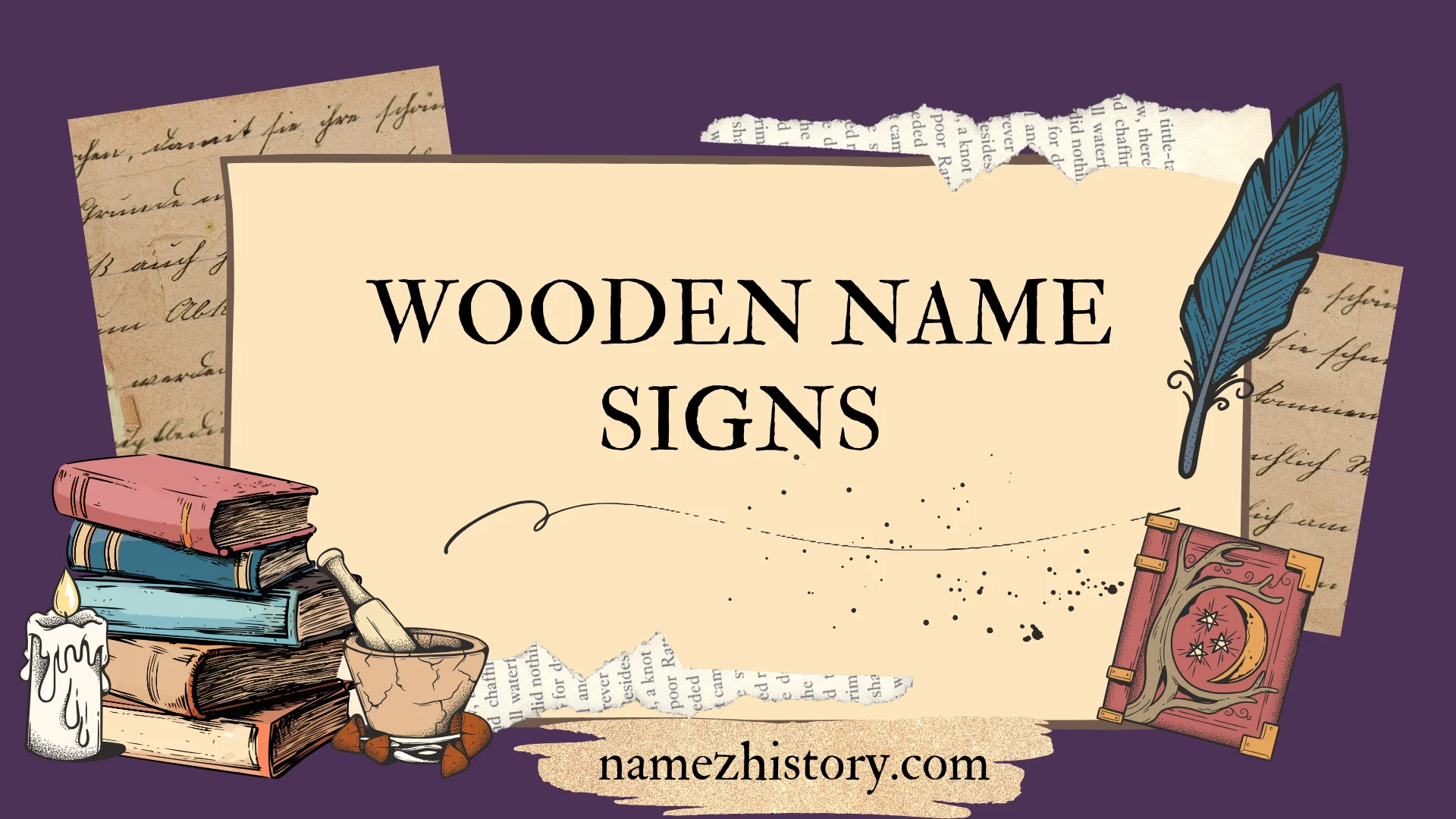 wooden name signs